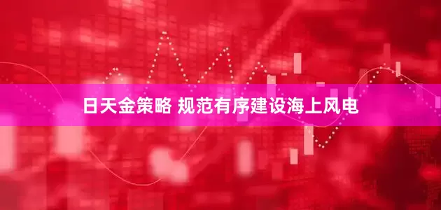 日天金策略 规范有序建设海上风电